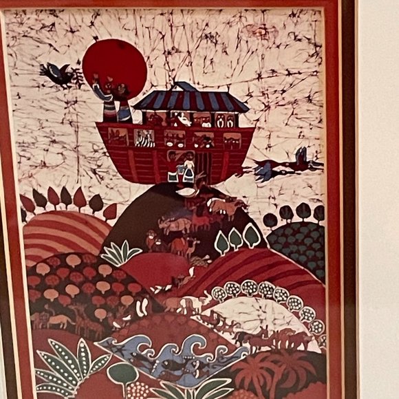 Amos Amit 1984 Noah's Ark Framed Picture - Picture 5 of 11